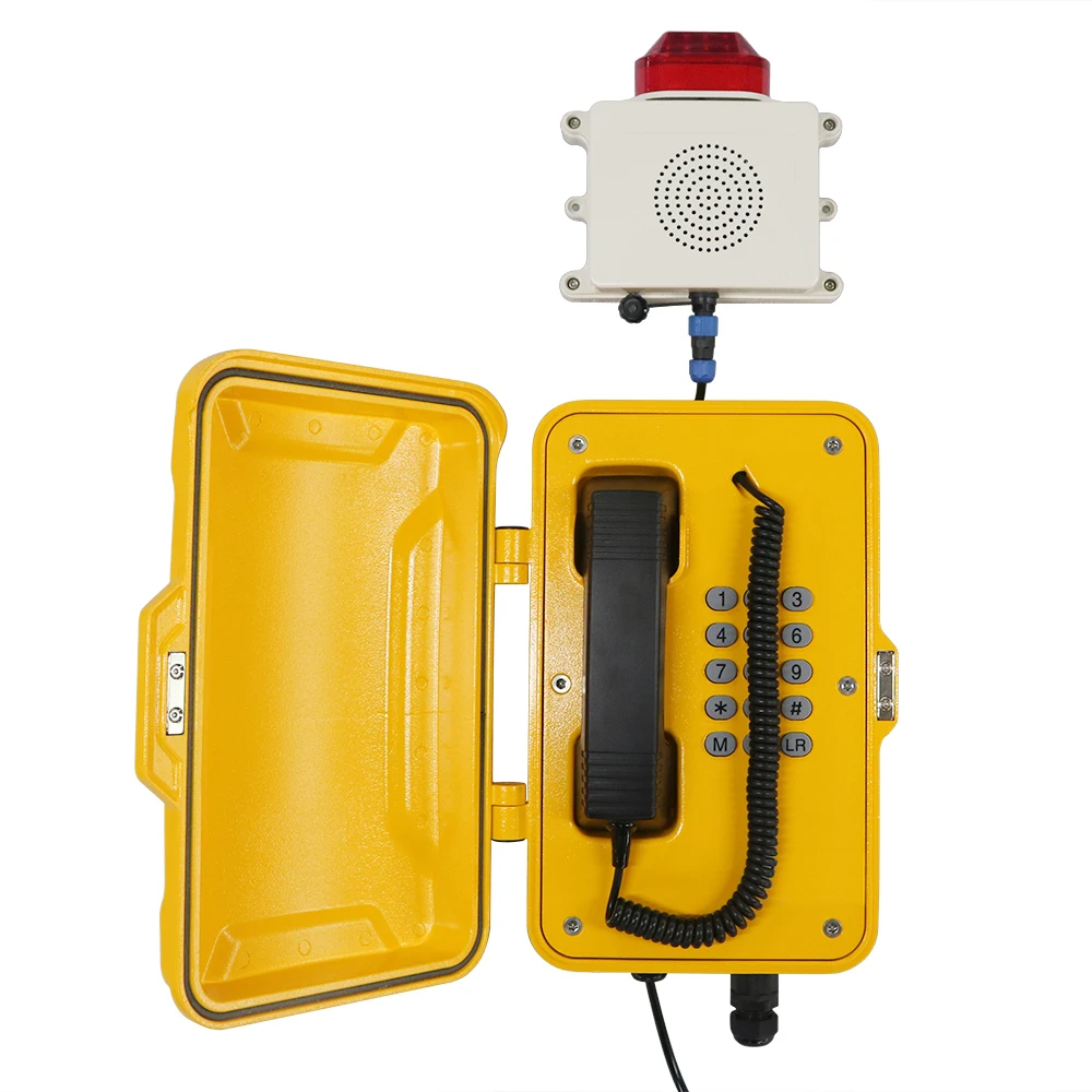 Emergency Broadcast Intercom Waterproof Industrial SIP Amplifying Alarm Telephone