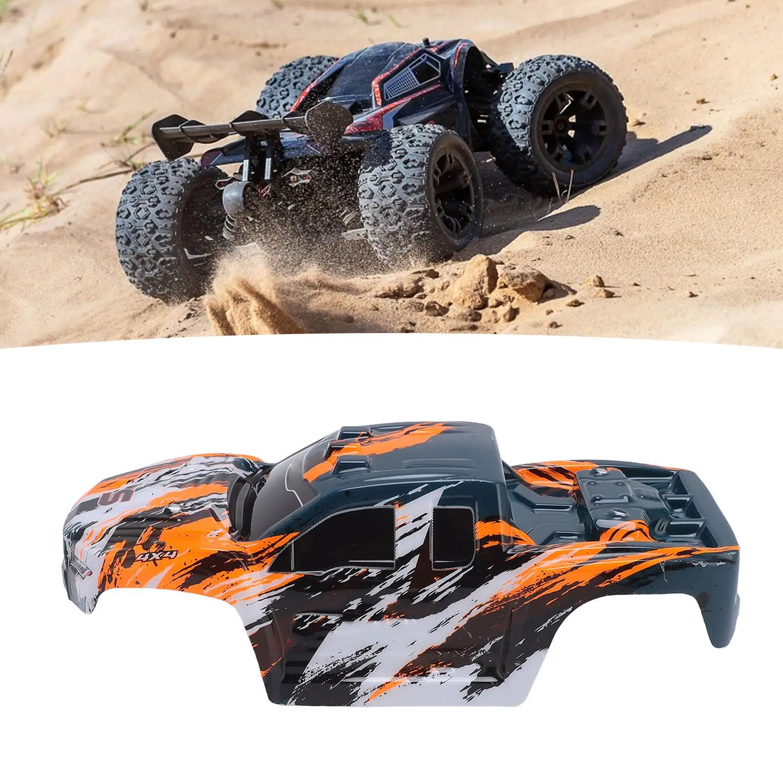 Replacement RC Car Shell Cover Deformation Proof Lightweight Sporty Look Remote Control Car Spare Parts Body Shell