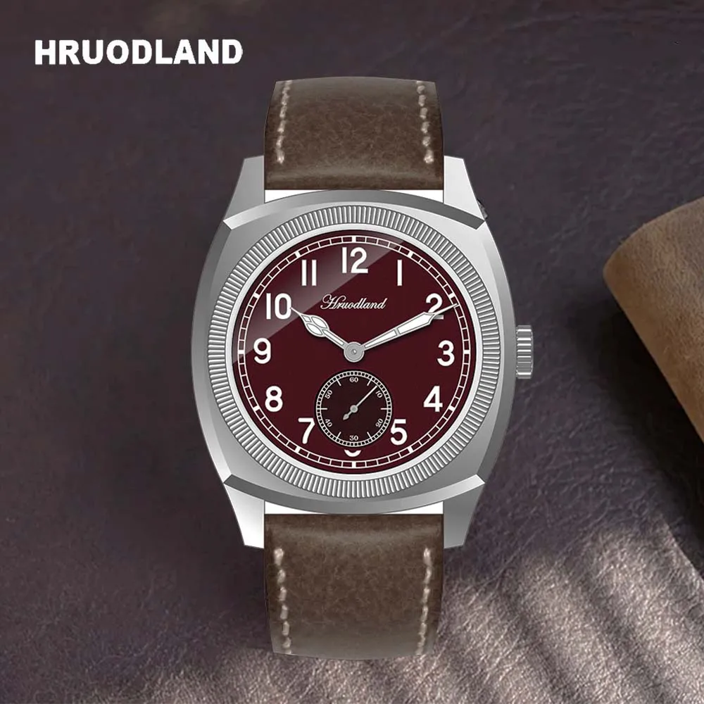 

2024 Hruodland Classic F018 Automatic Mechanical Men's Wristwatch ST17 Sapphire Stainless Steel Waterproof Leather reloj hombre