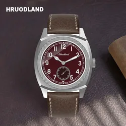 2024 Hruodland Classic F018 Automatic Mechanical Men's Wristwatch ST17 Sapphire Stainless Steel Waterproof Leather reloj hombre