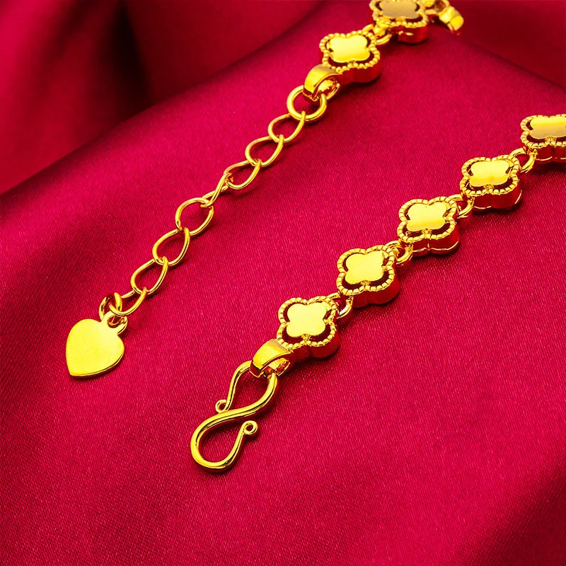 

Leaf Bracelet for Women, 24K Gold, AU999 | Embossed ginkgo with green enamel, rustic charm for tea parties.