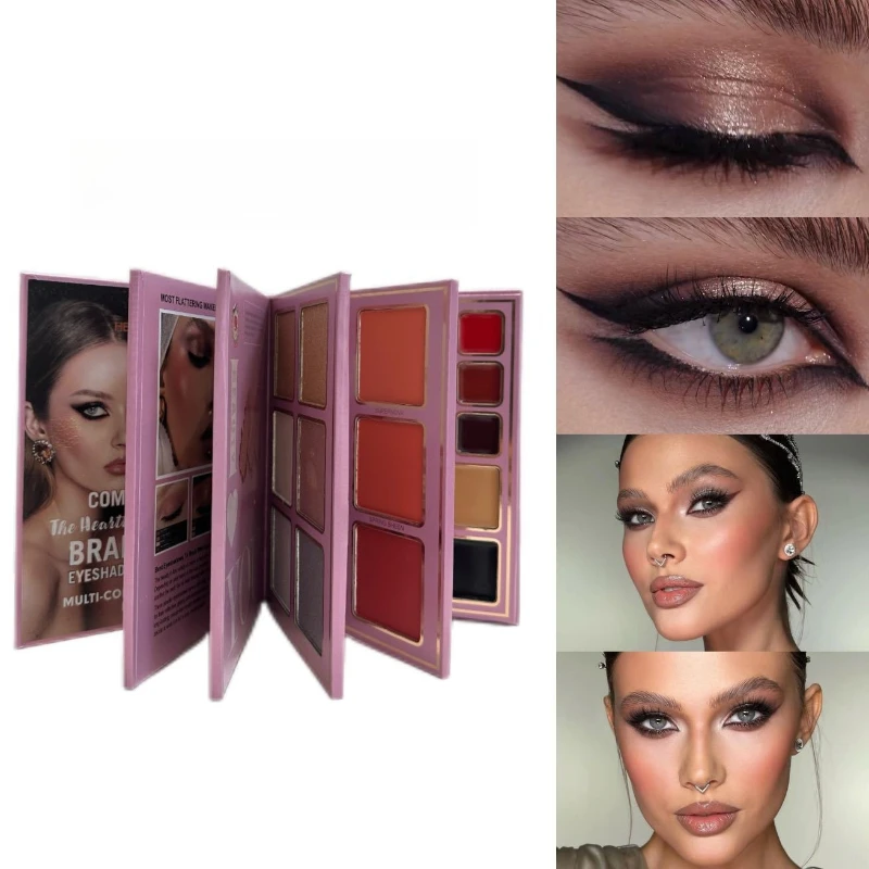 

Book-Shaped Makeup Palette 78-Color Pearl & Matte Highlighter & Contouring Blendable Multi-Use Eyeshadow Palette Color Cosmetics