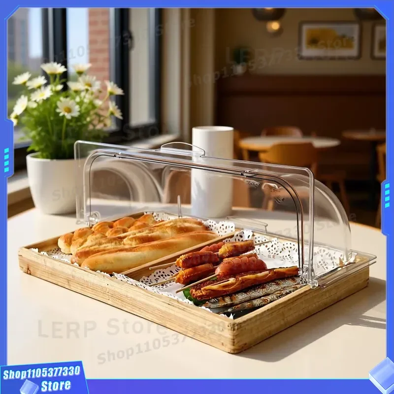 Rectangular Solid Wood Bread Tray Natural Bamboo Baking Board for Cold Cake Sushi Dim Sum Display Tea Break Serving Plate