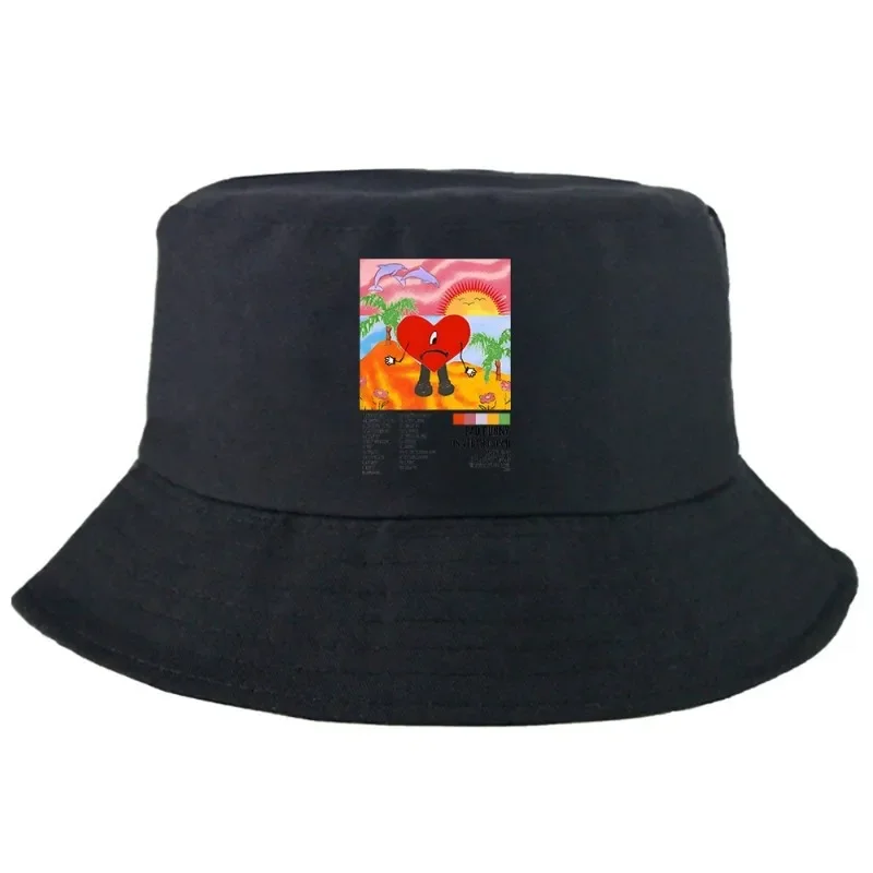 Summer Streetwear Bad Bunny Un Verano Sin Ti Bucket Hat Summer Woman Foldable Man Unisex Outdoor Sunscreen Fishing Hunting Cap