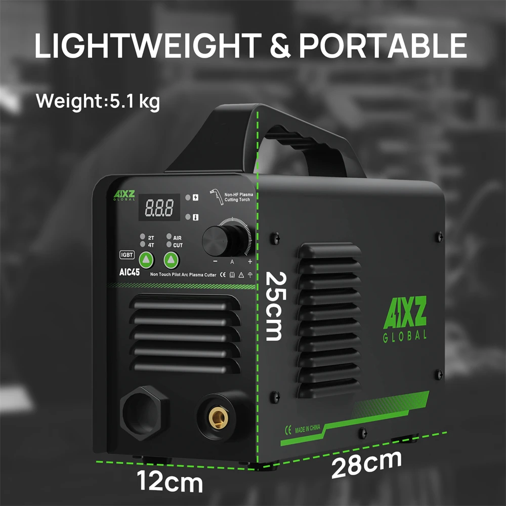 Aixz aic45 Plasmas chneid schweiß gerät 220V igbt Wechsel richter berührungs loser Pilot lichtbogen Luft plasmas ch neider 2t 4t Schneiden 10-16mm