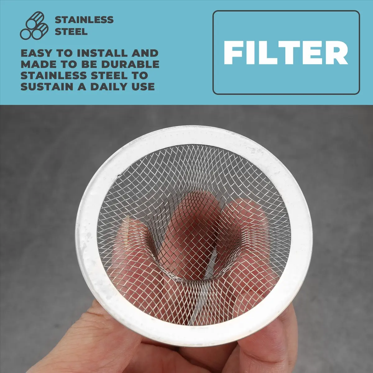 Supernew ABDD 6pcs Kitchen Bathroom Sink Mesh Strainer Stainless Steel, Large Medium and Small (Pack of 6)