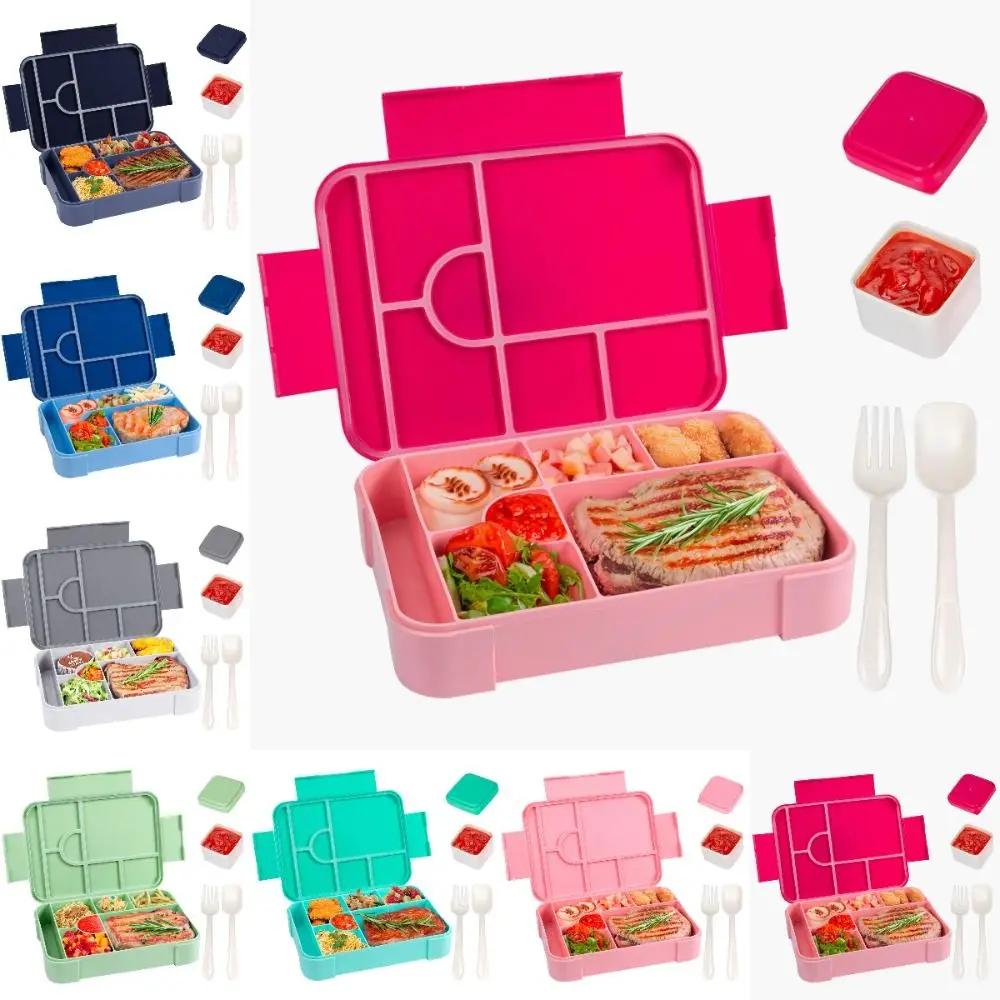 

Portable 1330ml Microwave Oven Lunch Box Large Capacity Leakproof Student Bento Box Divided Fork Spoon Preservation Box Office