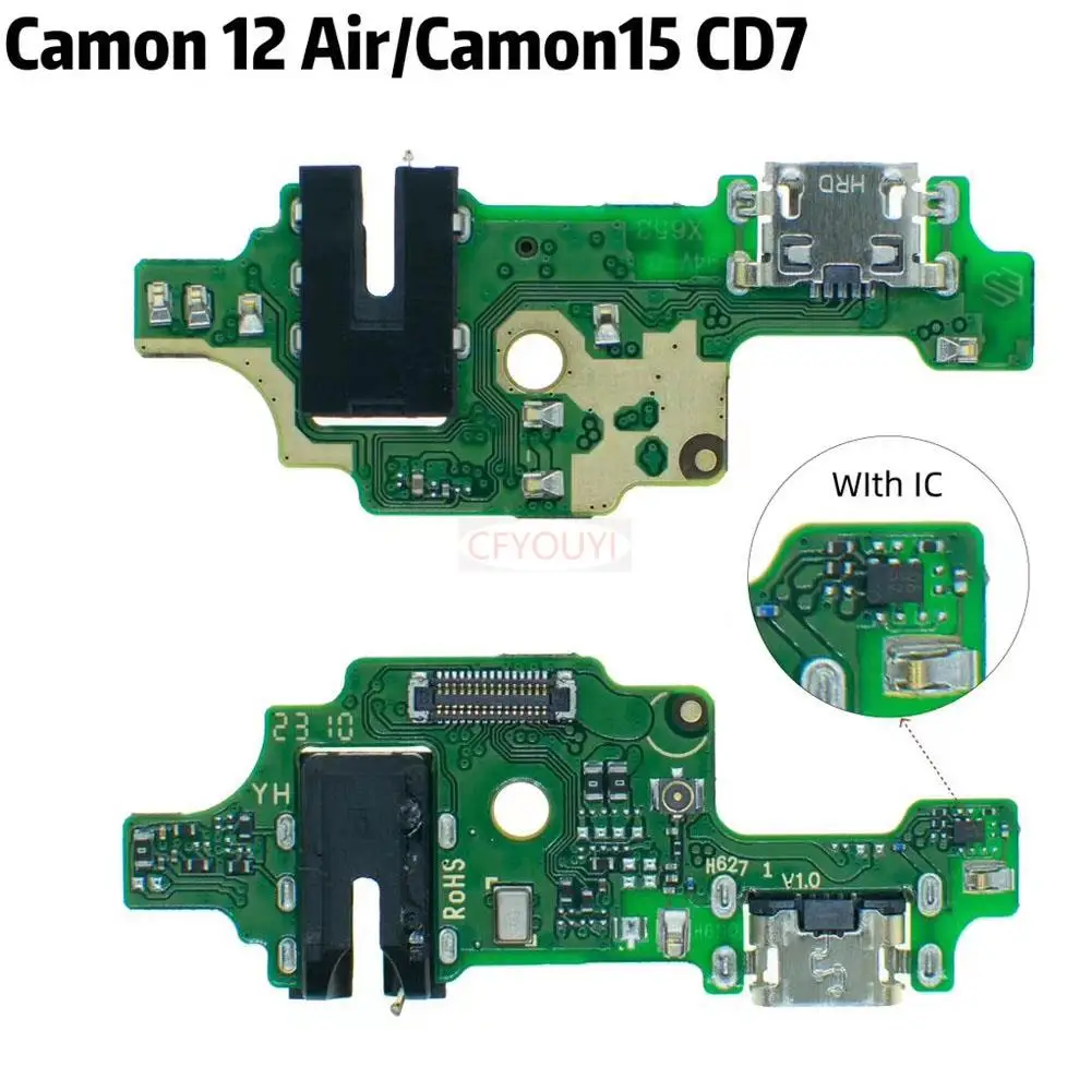 USB Dock Port Connector Flex Cable For Tecno Camon 12 Air / Camon 15 CD7 Charging Port Board