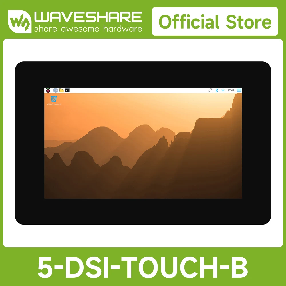 Waveshare 5inch DSI Capacitive Touch Display, 720×1280 Pixels, IPS Panel, 5-Point Touch, Optical Bonding Toughened Glass Panel