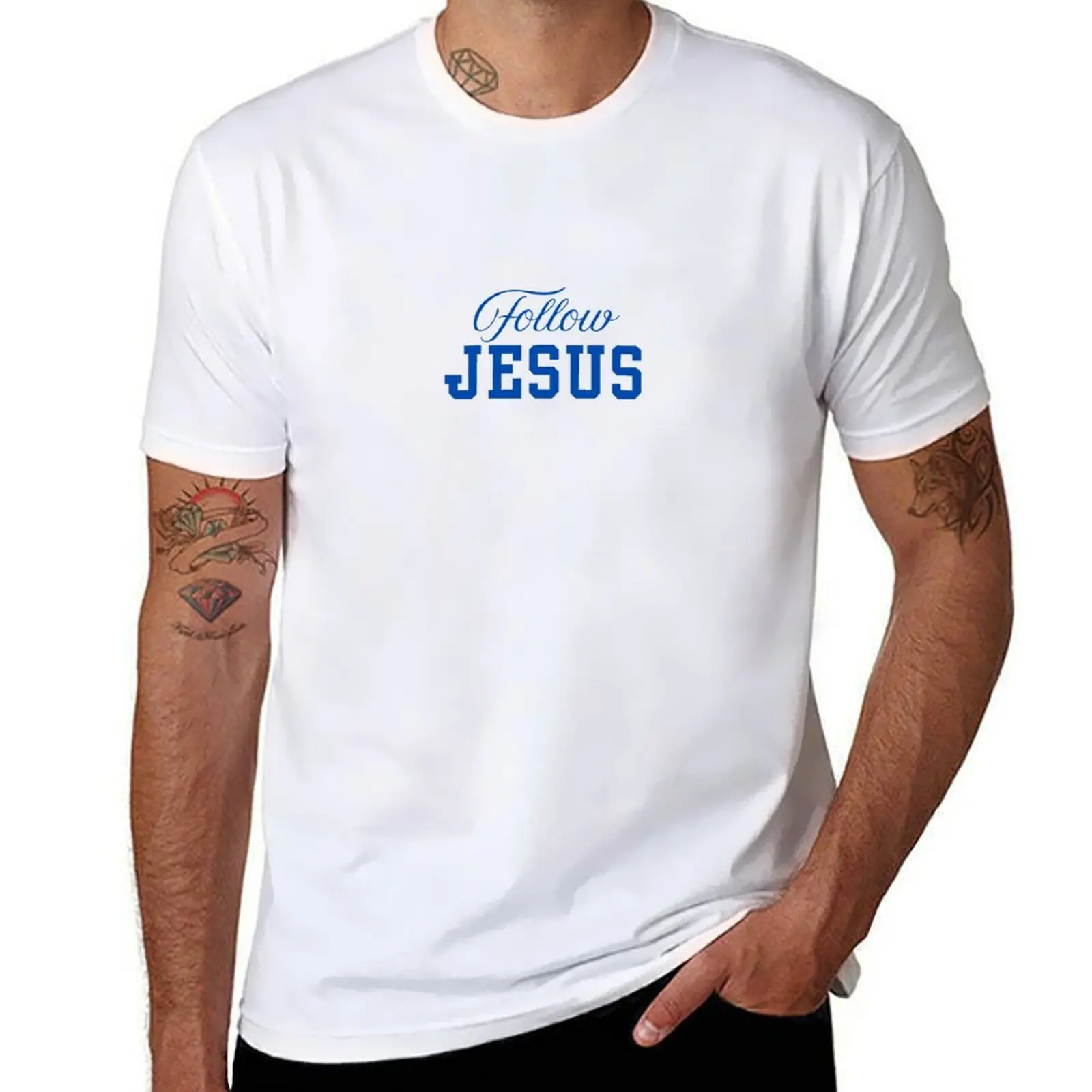 

Follow JESUS T-Shirt t shirts designer printed t shirts for man T-Shirt