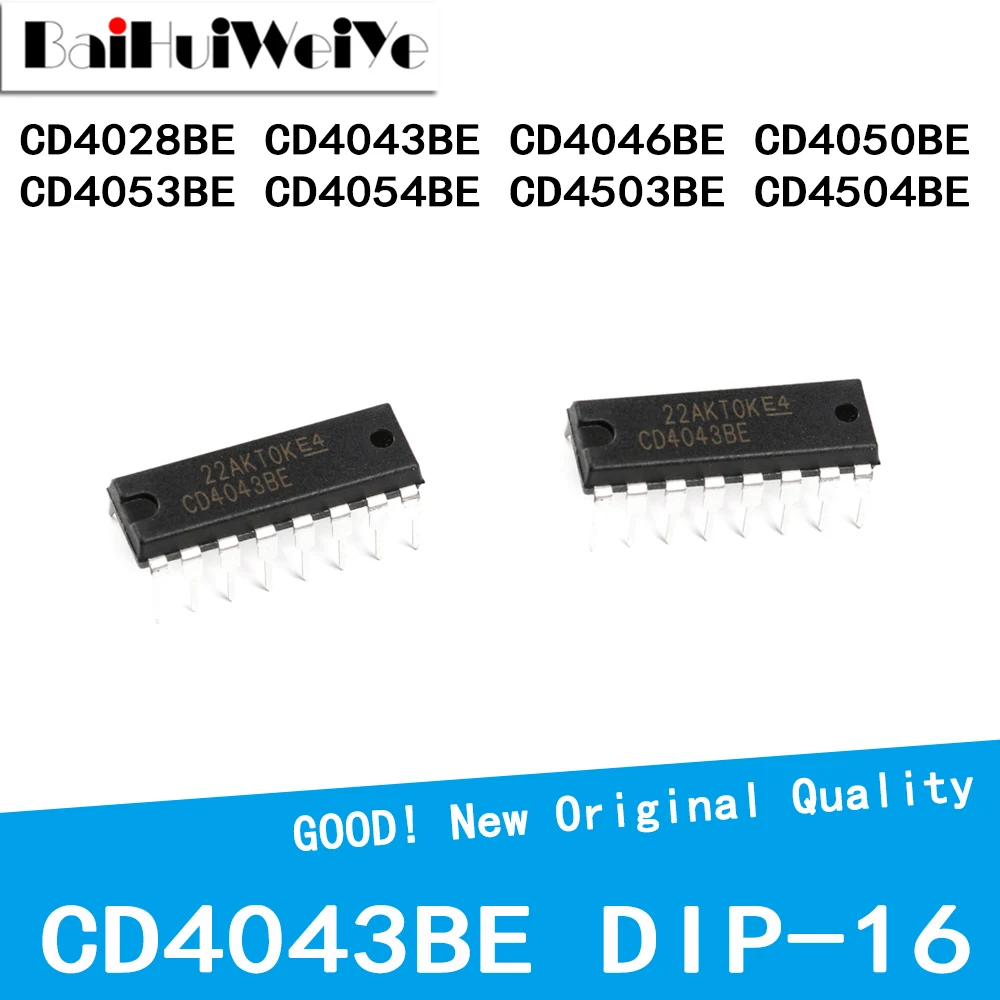 10PCS/LOT CD4028BE CD4043BE CD4046BE CD4050BE CD4053BE CD4054BE CD4503BE CD4504BE DIP-16 New Good Quality Chipset