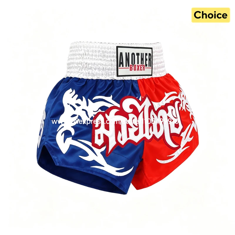 Professionelle Boxkampf-Shorts für Männer, Frauen, Jugendliche und Kinder, Muay Thai Shorts mit Stickerei, MMA Kampf- und Kickbox-Trainingskleidung