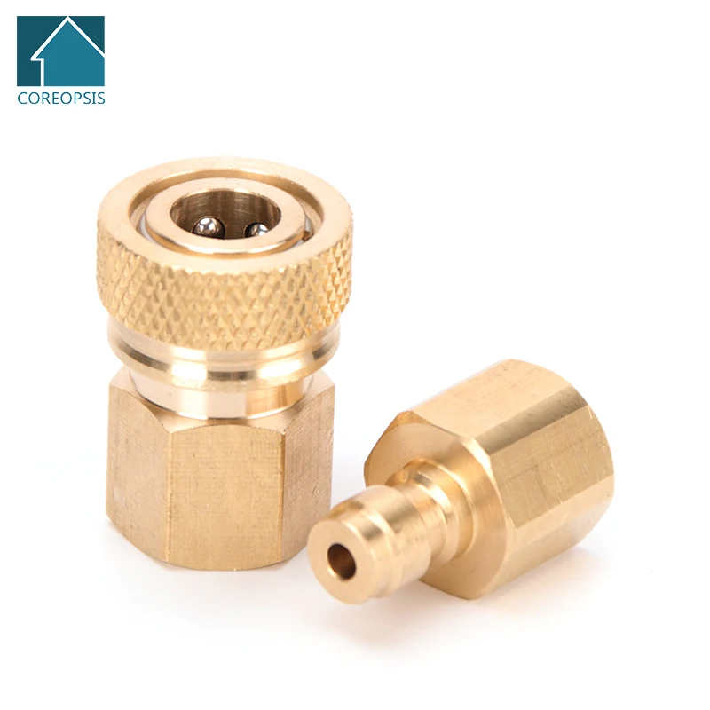 

2pcs 1/8NPT Thread Quick Disconnect Coupler Fittings 1/8BSPP 8mm Filling Head Copper M10 Plug Quick Connectors Air Refill Socket