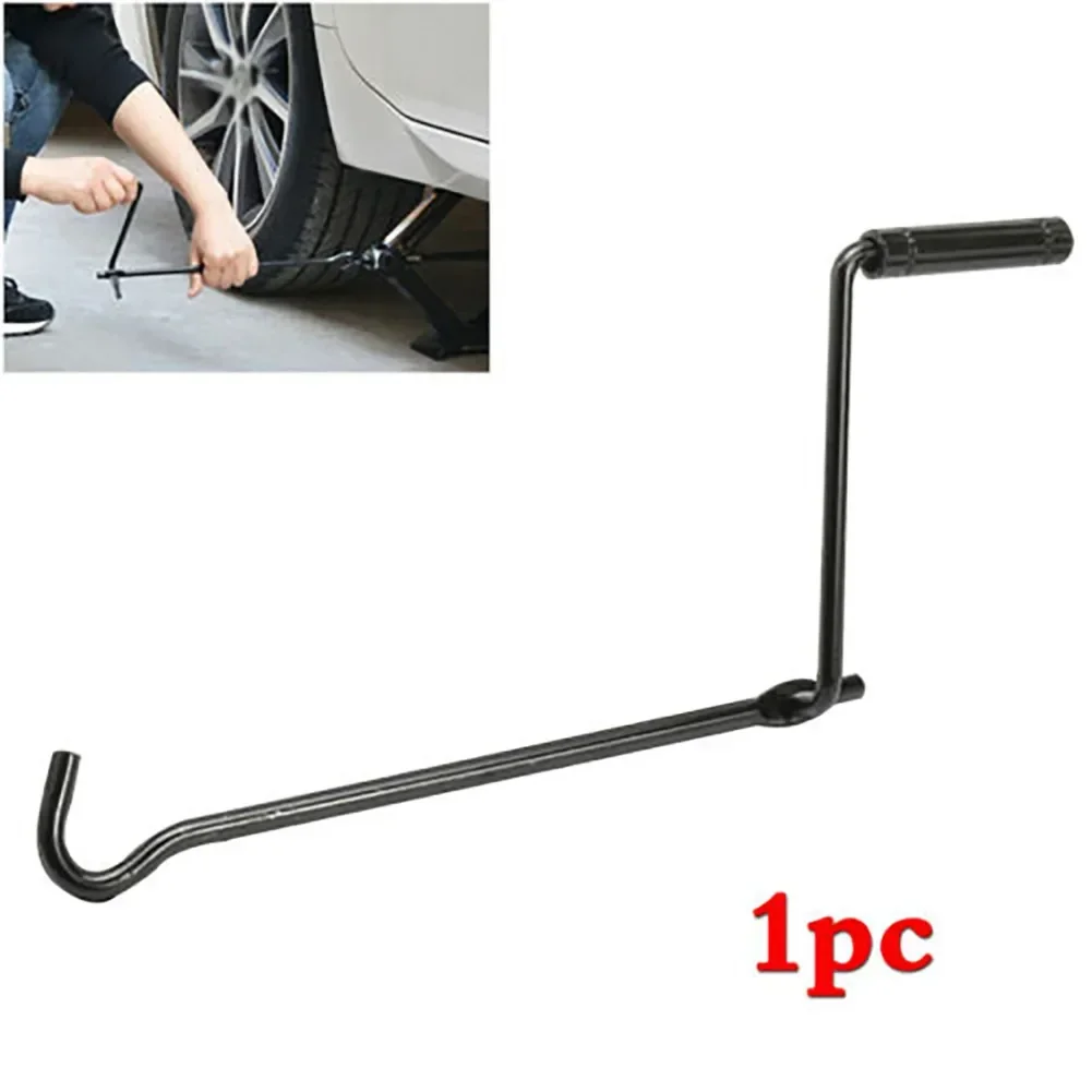 Spare Tire Lug Wrench Jack Lug Car Trunk Handle Lift Iron Tool US  Tire Wheel Jack Lug Wrench