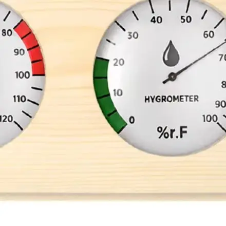 Wooden Hygrometer Sauna Thermometer Real-time Humidity Monitoring Digital Display Wooden Construction Wood Color