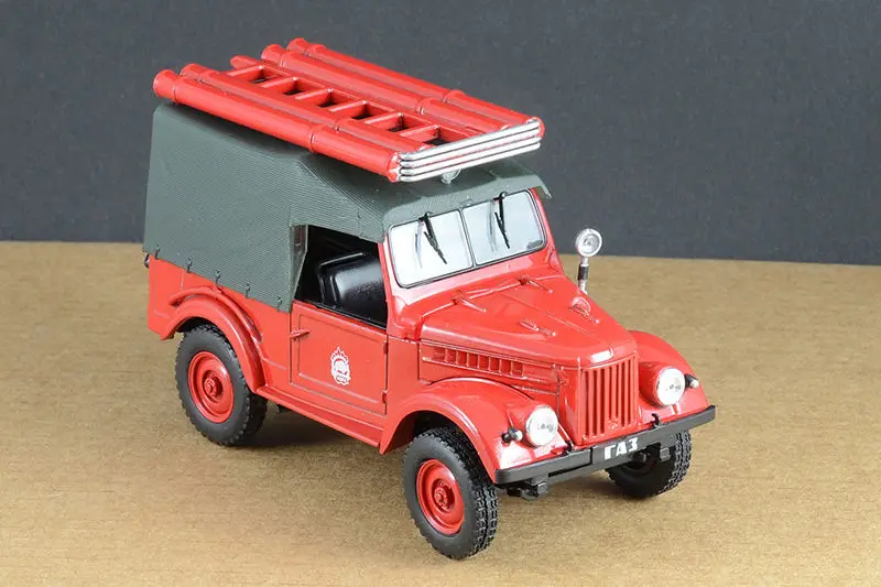 New model cars 1/43 Scale GAZ-69 Soviet Fire Truck PMG-20 USSR 1954 Diecast alloy Toy for collection gift