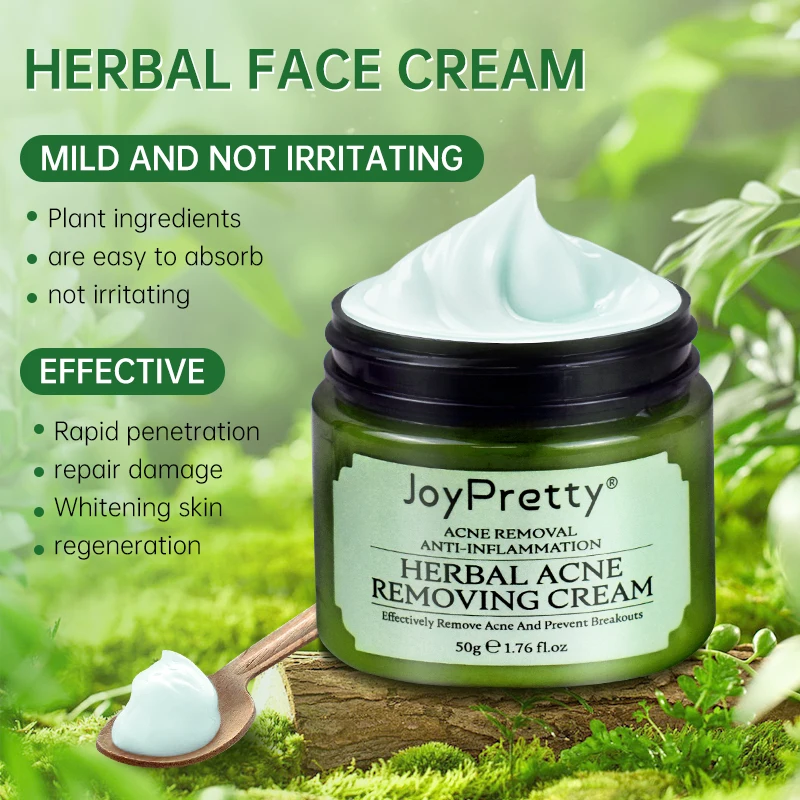 JoyPretty травяной набор для ухода за кожей, крем для лица от прыщей, сыворотка с чайным деревом, лечение, удаление прыщей, увлажняющие наборы средств для лица, 2 шт.
