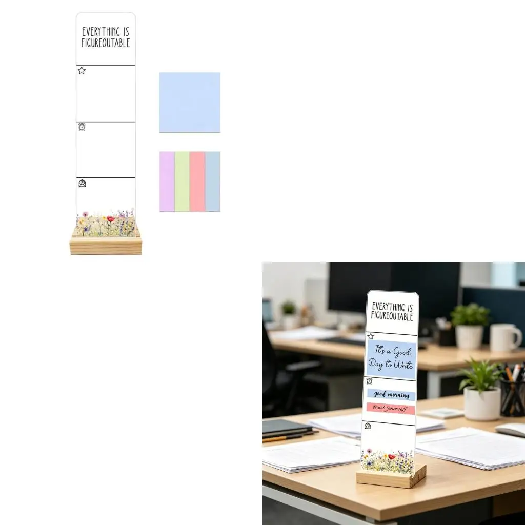  Practical Transparent Planning Board With Wooden Base For Organized Area