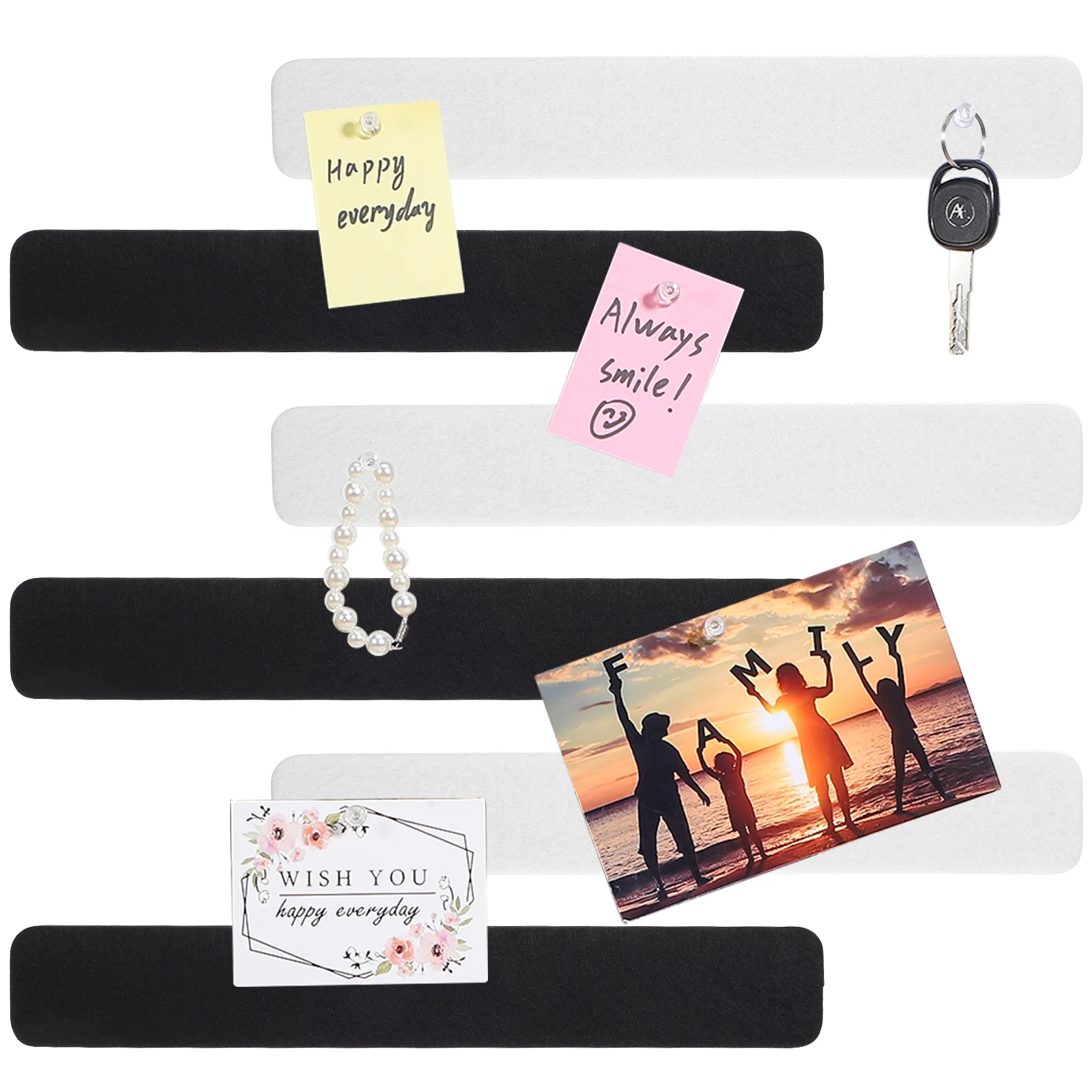 8 قطعة شرائط لوحة اللباد شرائط الفلين مع ملحقات للمكتب الفصول الدراسية رسالة مجلس جدار استخدام لوحات الفلين للجدران #3