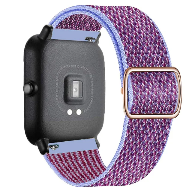 20mm/22mm Band für Amazfit GTS 4/2/GTS2 Mini/GTR/4/3/Pro/GTR2 Nylon-Elastik-Uhrenarmband Amazfit Bip 6 5/Active 2/Helio Armband