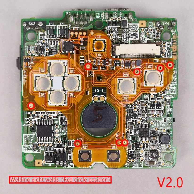 FÜR GBA SP Knopf-LED-Kit