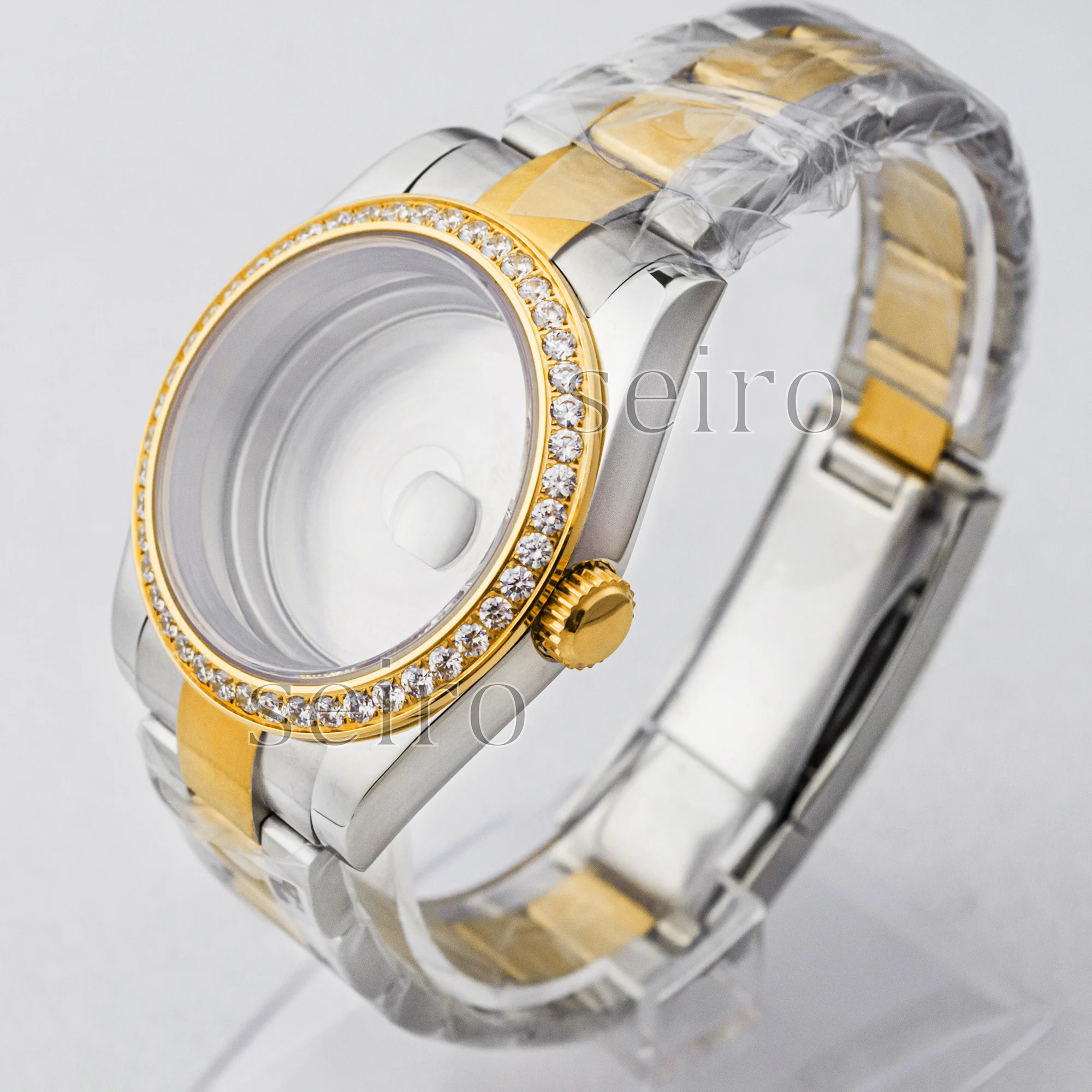 Datejust เคส NH35 36มม./39มม. สายนาฬิกาหอยนางรม10ATM กระจกแซฟไฟร์กันน้ำชิ้นส่วนนาฬิกา Mod สำหรับ NH36อุปกรณ์เสริมการเคลื่อนไหว