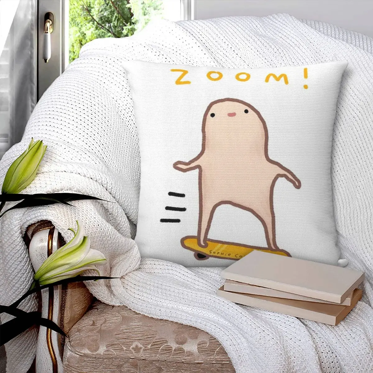 Honest Blob Zoom Square Pillowcase Pillow Cover Polyester Cushion Decor Comfort Throw Pillow for Home Car