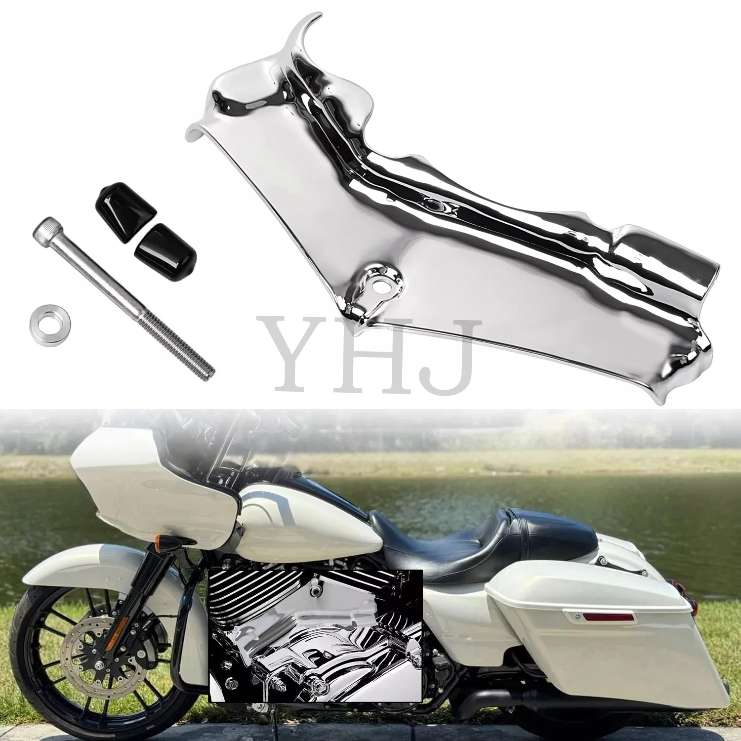 

For Harley Motorcycle Touring Street Glide Road King Softail Heritage Springer Fat Boy Trike 2017-Up ​Cylinder Base Side Cover