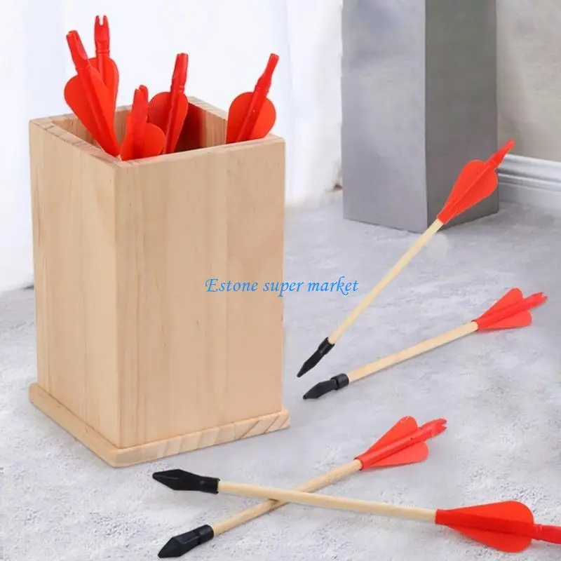 090B Throwing Pots and Arrows Funny Toss Game Tossing Pots with Toy Kids Toy Wooden Tossing Game Playset