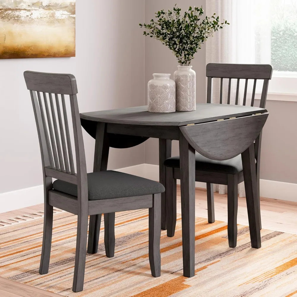 

Casual Dining Room Side Chair with Spindle Back, 2 Count, Gray