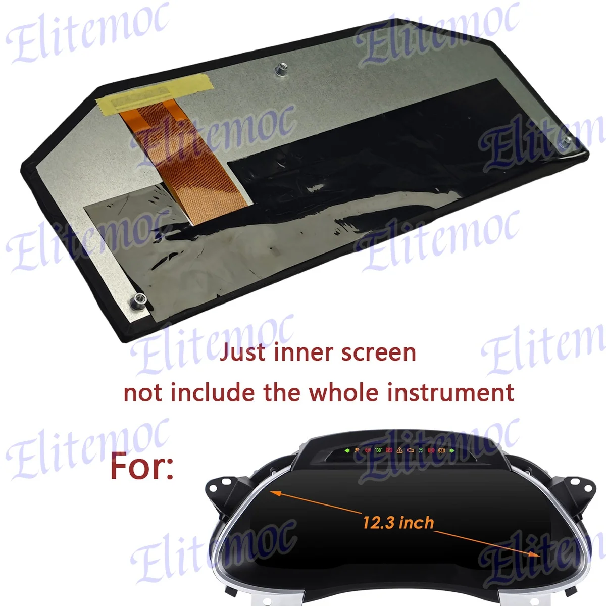 12.3 LCD Display For Audi A4 B8 2009-2012 Instrument Cluster Screen Replacement