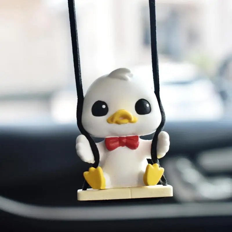 

Swinging Duck Car Hanging Ornament Super Cute Anime Car Hanging Accessories Mini Swinging Duck Car Hanging Ornament