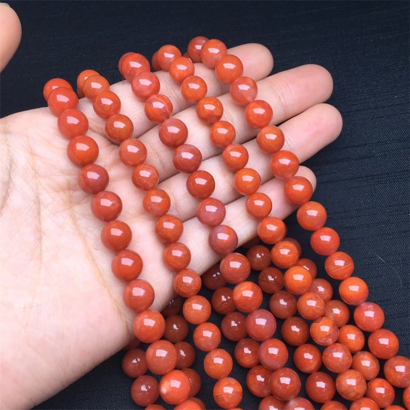 8MM Natural Nanhong Agate Triple Circle Bracelet Fashion Gemstone Jewelry Reiki Healing Fengshui Gift For Women 1pcs