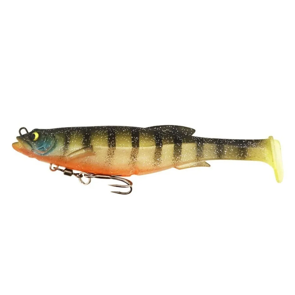 1PC 9cm/9g 12,5 cm/21g Zander Hecht Angeln Lockt Swimbait paddel Schwanz Realistische Weiche Kunststoff Köder Mit Salzwasser Süßwasser Haken