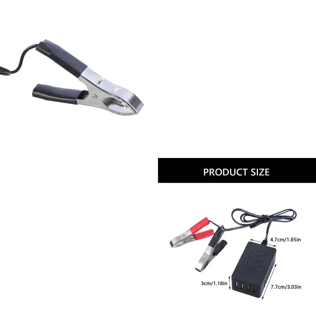 Multiport Power Adapter 4 Port Clamp DC8V-35V Input for Mobile Devices