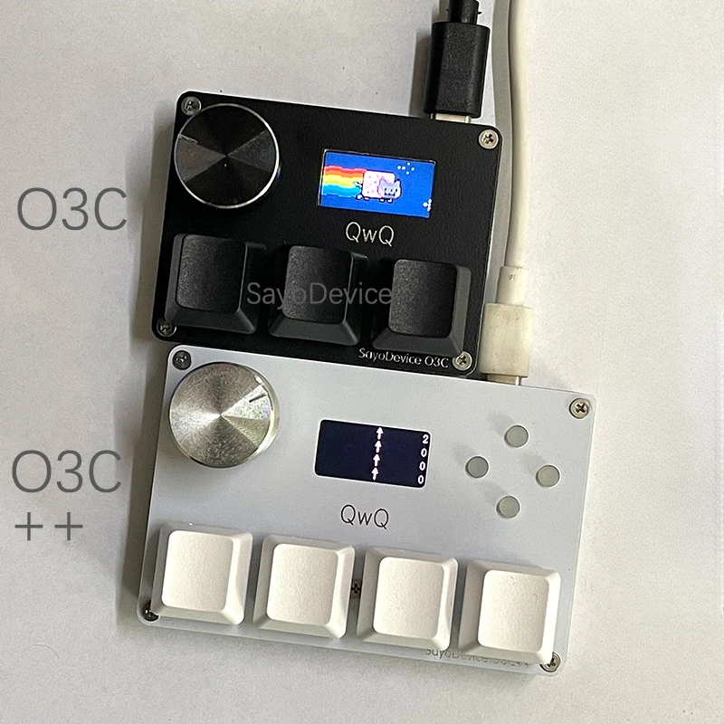 Gateron KS-20 Custom Switches SayoDevice OSU O3C Rapid Trigger Magnetic Switches Keyboard with Knob Screen Copy Paste Shotcut