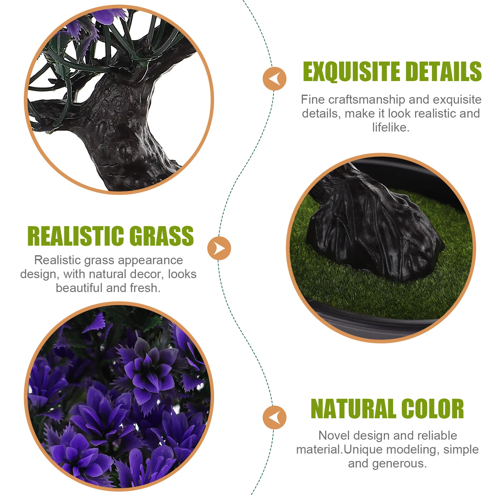 

Fine Craftsmanship Bonsai Decor Simulation Pine Tree Natural Looking Faux Plant for Room Decor Garden Landscape Photo Prop