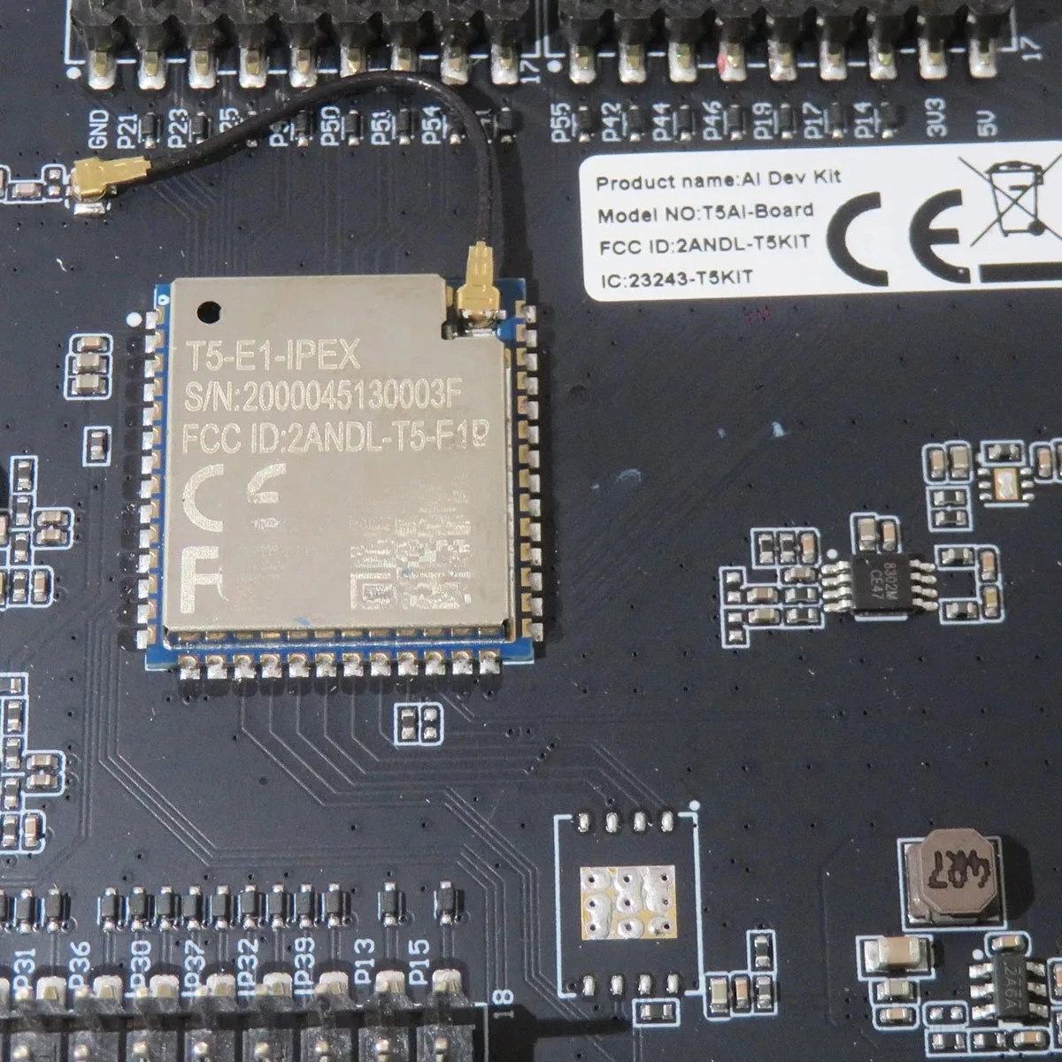Tuya Smart T5AI-Board Development Board Embedded Wi-Fi & Bluetooth Dual Mode T5-BOARD