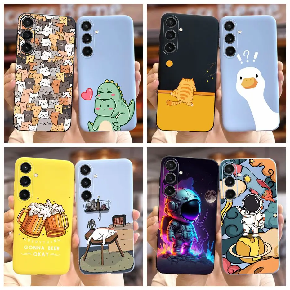 For Samsung Galaxy A25 2023 Case Samsung A15 A35 A55 5G Cute Fashion Cartoon Cover For Galaxy A15 A 25 35 55 Soft Fundas Bumper