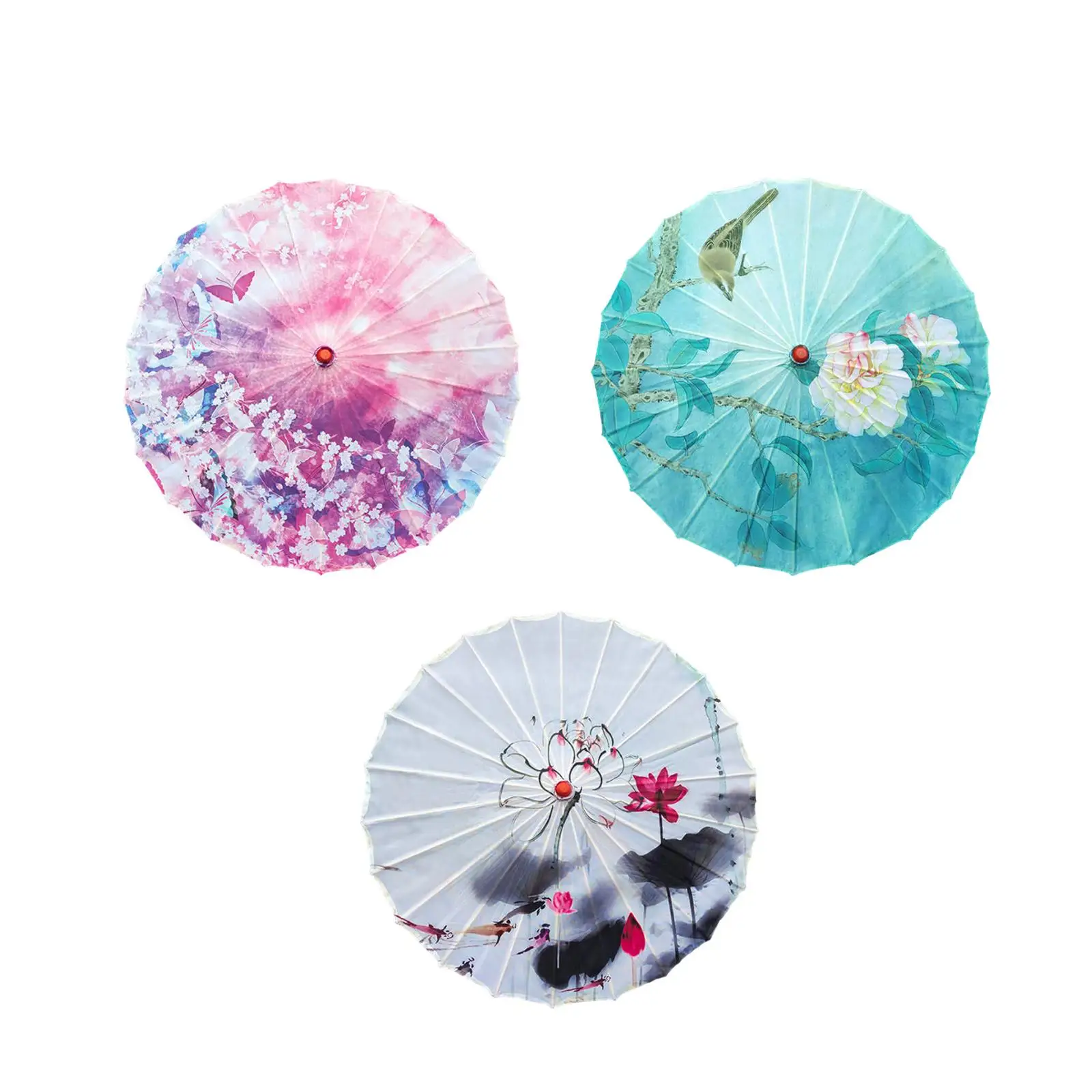 Chinese Oiled Paper Umbrella Dancing Props Oil Paper Parasol for Cosplay Dance Recitals Performance Wedding Music Festivals