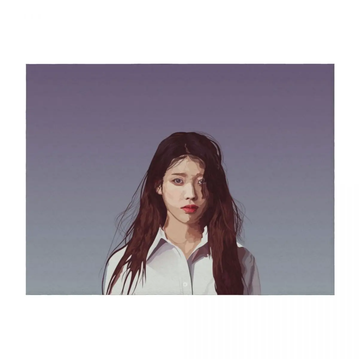 

IU (Lee Ji Eun)  Lilac Album Portrait Throw Blanket warm winter Cute Beach funny gift Blankets