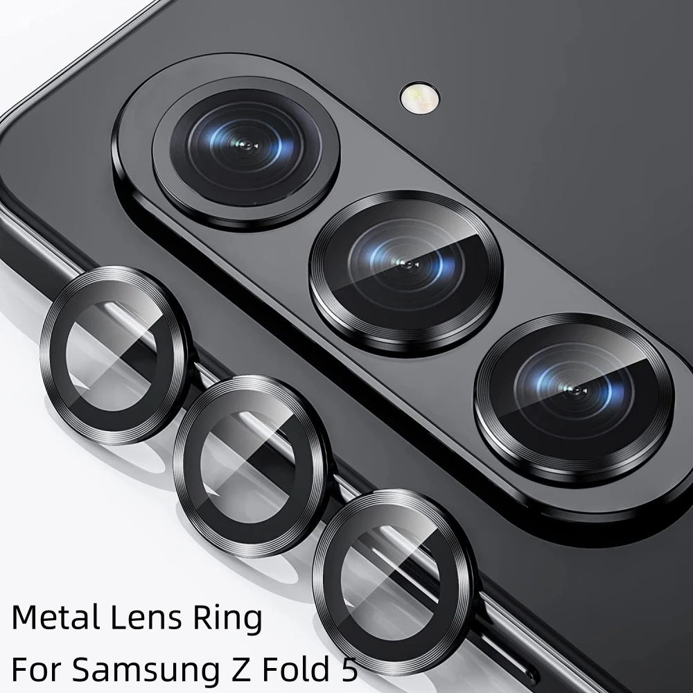 Metal Lens Ring Glass Case For Samsung Galaxy Z Fold 5 Flip 5 Camera Lens Screen Protector For Samsung Z Fold5 Flip5 Camera Film