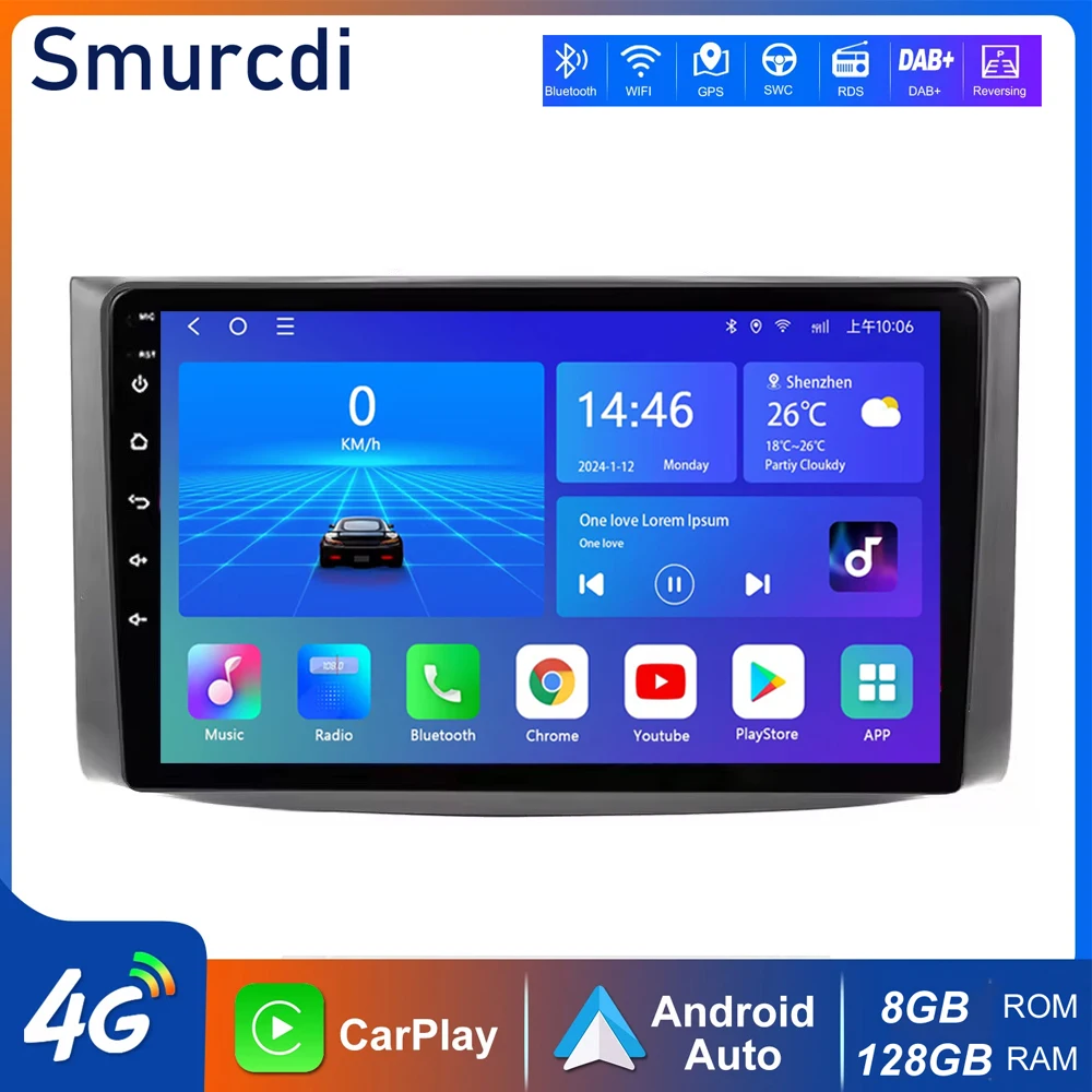 

Android 15 For Chevrolet AVEO T250 2006 - 2012 Nexia 1 2020 - 2022 car radio 2 din android Auto Multimedia GPS Carplay stereo
