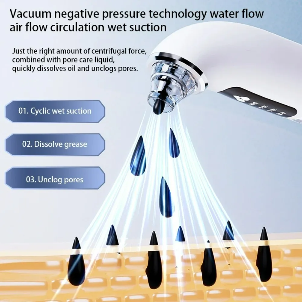 Blackhead Remover Vacuum,Electric Facial Pore Cleaner with 4 Adjustable Suction Level & 6 Replaceable Probes,Deep Skin Cleansing