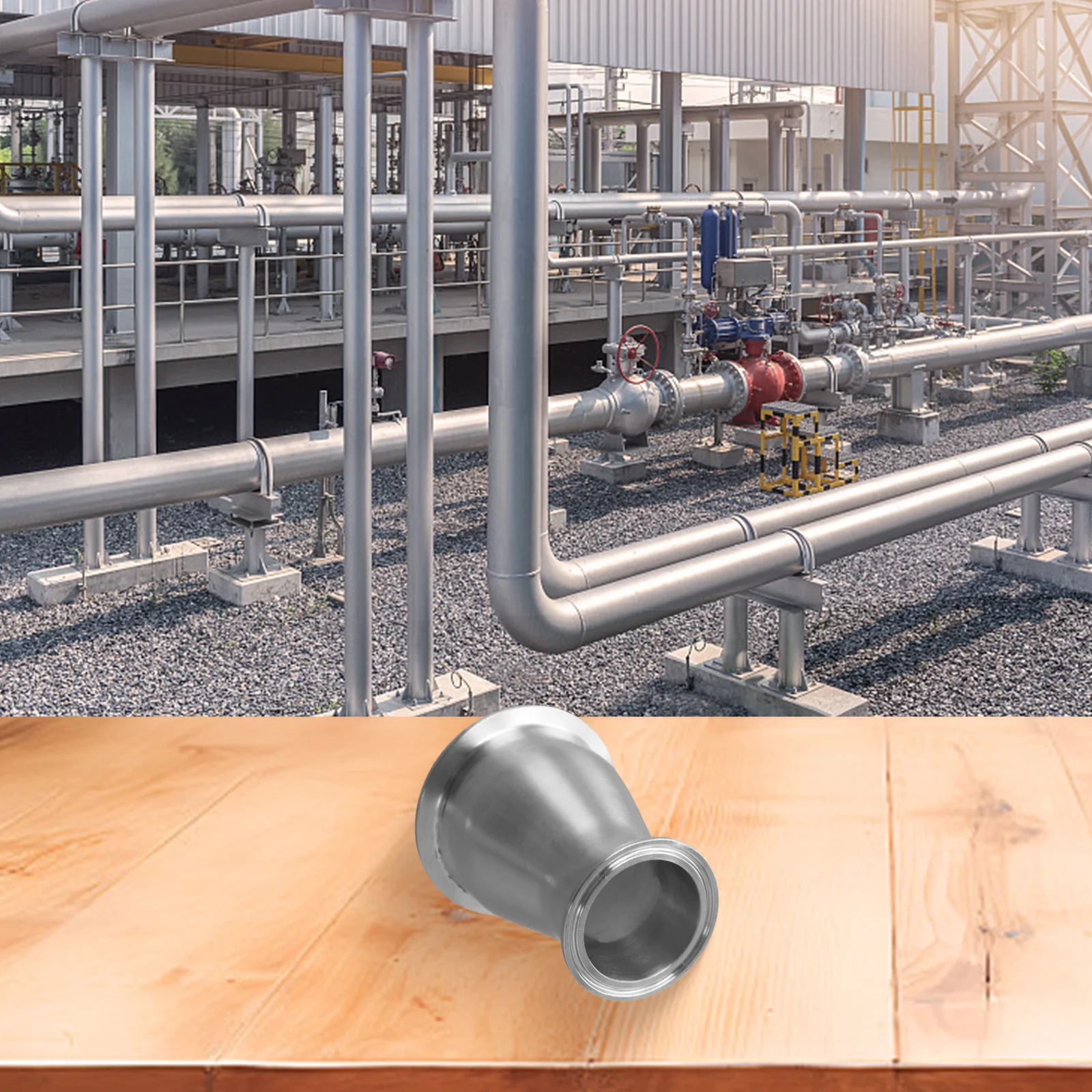 

304 Stainless Steel Reducer Tri Clamp Easy Installation Food Processing For Sanitary Pipes Non-permanent Sealing