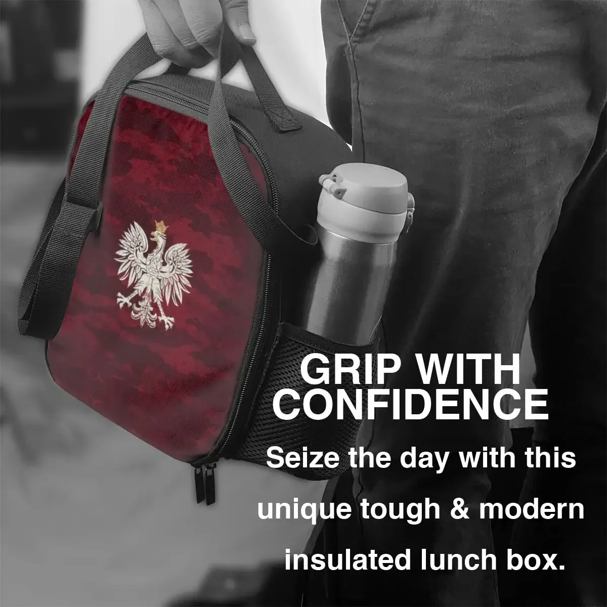 Poland Vintage Coat Of Arms Portable Lunch Box Multifunction Polska Polish Eagle Thermal Cooler Food Insulated  Bag