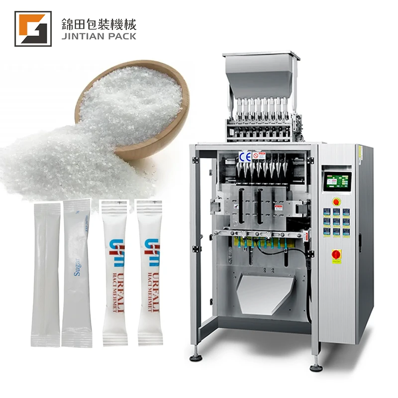 Multi lines sugar stick sachet white sugar brown sugar coffee mate creamer packing machine