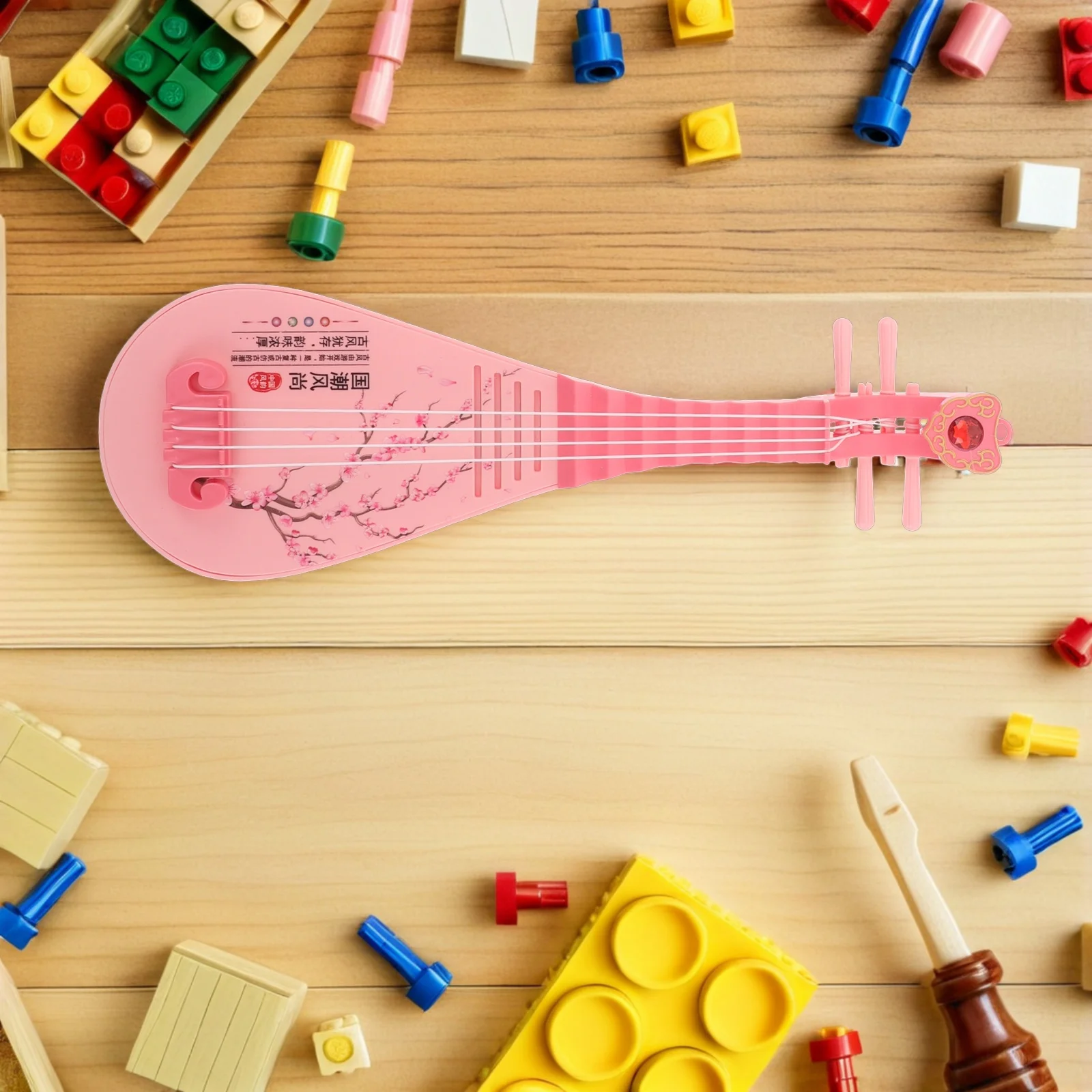 

2pcs Children'S Educational Pipa Realistic Sound Light Interactive Musical Instrument For Toddlers Kids Musical Instruments Set