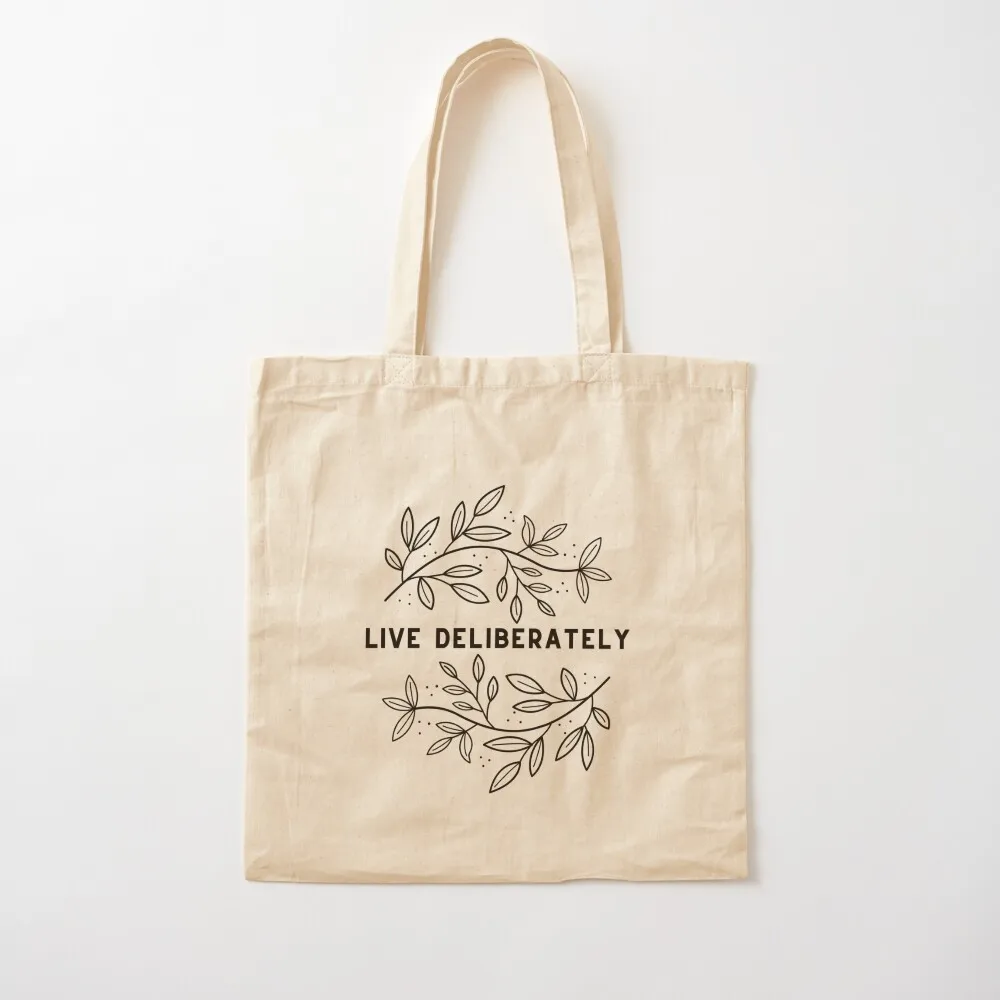 Live Deliberately // Dead Poets Society Tote Bag Canvas bag for women Lady bags shopper bag women canvas for beach