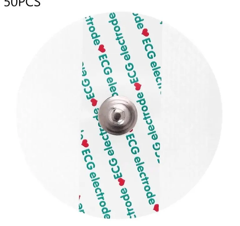 50 poster per elettrocardiogramma, elettrodi circolari, tessuto non tessuto per adulti, nuova patch per accessori per macchine per elettrocardiogramma
